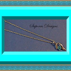 18KRP December Birthstone Color Crystal Necklace